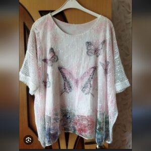 Butterfly Print Women's Top